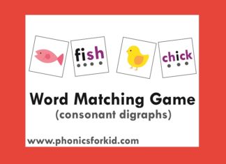 Word matching game (consonant digraphs)