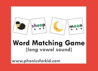 Word matching game (long vowel sound)