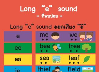 รูปแบบการสะกดของ Long “e” sound ที่พบบ่อยที่สุด